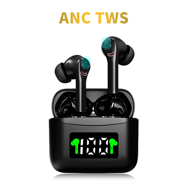 ENC ANC TWS J5 Wireless 5.0 Headset Aktive Geräuschunterdrückung Wasserdichte Sportkopfhörer Touch Control Hifi Sound Musikkopfhörer